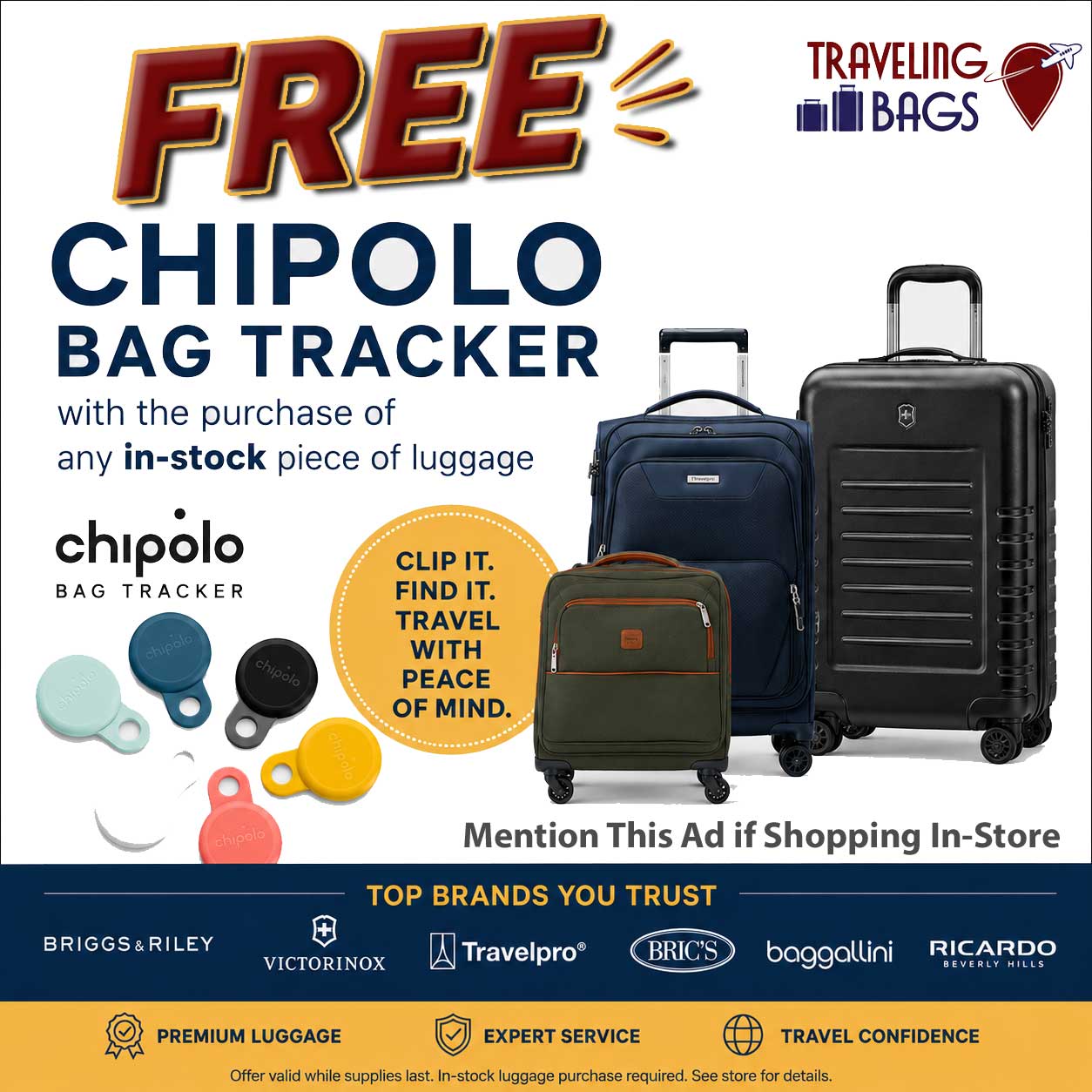 Free Chipolo Bag Tracker