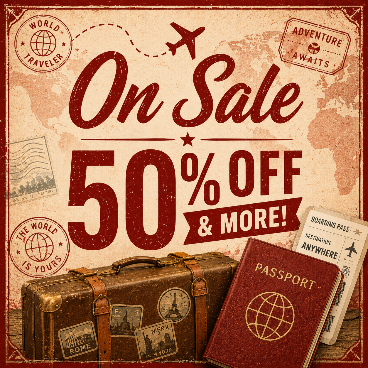 On Sale 50% AND MORE off