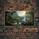 Tropical Wall Art, Framed Canvas Print, Hawaii Art, Tropical Art Print, Tropical Decor, Island Vibes, Rainbow Art, Colorful Art, Caribbean