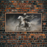 Grim Reaper Art, Death Rides A Pale Horse, Framed Canvas Print, Cowboy Grim Reaper, Spooky Halloween Art Print