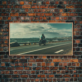 Scenic California Highway Drive Wall Art, Frame Canvas Print, Motorcycle Cruise, Motorcycle Rider Gift Idea