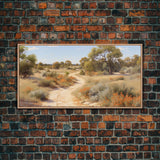 Landscape Oil Painting Canvas Print, West Texas Wall Art, West Texas Prairies, Made in Texas, Texan Art