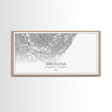 Barcelona Street Map, Spain Map, Map Print, Modern Art, Wall Art, Canvas Print, Gift Idea, Apartment Décor Aesthetic, Travel Wall Hanging