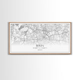Berlin Street Map, Germany Map, Map Print, Modern Art, Wall Art, Canvas Print, Gift For New Home, Couples Décor, Minimalist Wall Art