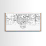Buffalo Street Map, New York Map, Map Print, Modern Art, Wall Art, Canvas Art, Gift For Newlyweds, Gift For Parents, Apartment Décor
