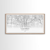 Columbus Street Map, Ohio Map, Map Print, Modern Art, Wall Art, Canvas Art, Cute Room Décor Aesthetic, Gift For Wife, Patriotic Décor