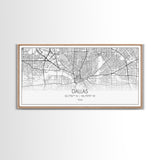 Dallas Street Map, Texas Map, Map Print, Minimalist Art, Wall Art, Canvas Art, Patriotic Décor, Boys Room Décor, Tiny House Gift, Home Décor