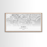 Dublin Street Map, Ireland Map, Map Art, Minimalist Art, Wall Art, Canvas Art, Game Room Décor, Man Cave Wall Décor, Industrial Décor