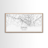 Durham Street Map, North Carolina Map, Map Art, Minimalist Art, Wall Art, Canvas Art, Trendy Room Décor, Bar Room Décor, Teacher Gift