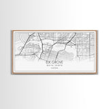 Elk Grove Street Map, California Map, Map Art, Minimalist Art, Wall Art, Canvas Art, Trendy Décor, Gift For Friend, Couple Wall Décor