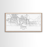 Eugene Street Map, Oregon Map, Map Art, Minimalist Art, Wall Art, Canvas Art, Newlywed Gift, Bar Wall Décor, Rustic Home Décor, Couples Gift