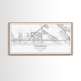 Fontana Street Map, California Map, Map Art, Minimalist Art, Wall Art, Canvas Art, Gift For Couples, Game Room Prints, Above Bed Décor