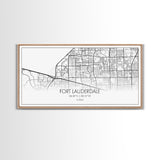 Fort Lauderdale Map, Florida Map, Map Art, Minimalist Art, Wall Art, Canvas Art, Gift For Newlyweds, Boys Room, Billiard Room Décor, Prints