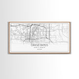 Grand Rapids City Map, Michigan Map, Map Art, Minimalist Art, Wall Art, Canvas Art, Graduation Gift, Modern Farmhouse Wall Art, Office Art