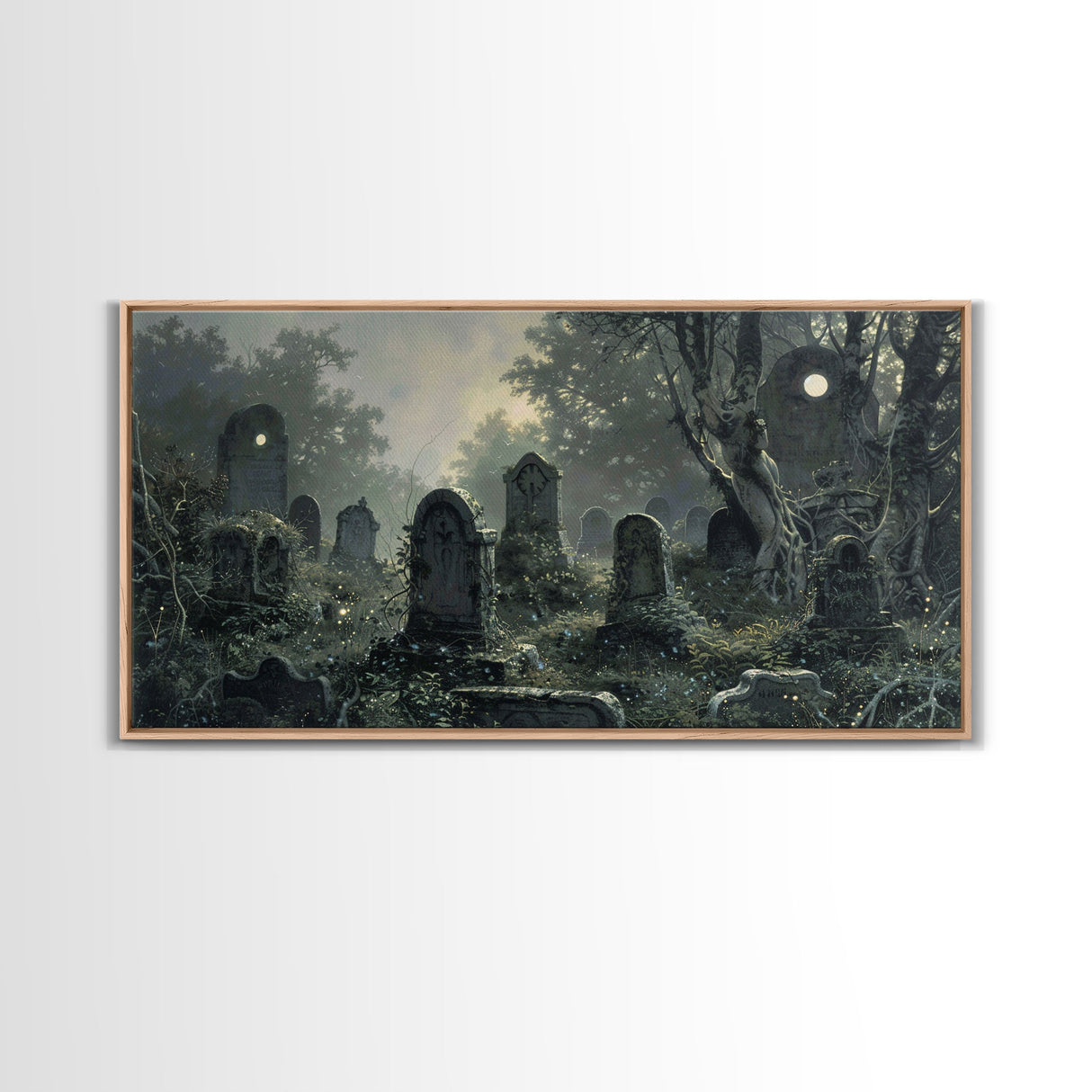 Dark Academia Wall Art, Framed Canvas Print, Spooky Halloween Wall Art, Halloween Wall Decor, Spooky Vibes, Victorian Oil Painting