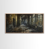 Insane Asylum Canvas Print, Wood Framed Wall Art, Creepy Dark Academia Spooky Season, Spooky Vibes, Halloween Prop Gift Idea