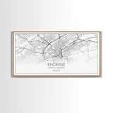Knoxville City Map, Tennessee Map, Map Art, Modern Art, Wall Art, Canvas Art, Cabin Wall Art, Bon Voyage Gift, Rustic Country Décor, Prints