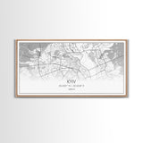 Kyiv City Map, Ukraine Map, Map Art, Modern Art, Wall Art, Canvas Art, Travel Wall Art, European Wall Print, New Home Gift, College Room Art