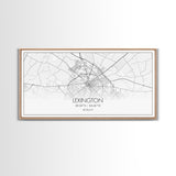 Lexington City Map, Kentucky Map, Map Art, Modern Art, Wall Art, Canvas Art, Farmhouse Wall Décor, Gift For Women, Living Room Wall Art