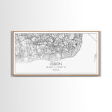 Lisbon City Map, Portugal Map, Map Art, Modern Art, Wall Art, Canvas Art, Travel Wall Décor, Apartment Wall Art, Book Lover Gift, Office Art