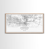 Little Rock City Map, Arkansas Map, Map Art, Modern Art, Wall Art, Canvas Art, Mother In Law Gift, Cabin Wall Décor, Farmhouse Wall Art