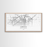Lubbock City Map, Texas Map, Map Art, Modern Art, Wall Art, Canvas Art, Gift For Women, Living Room Wall Art, Wall Hanging, Texas Wall Art