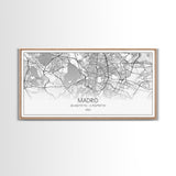 Madrid City Map, Spain Map, Map Art, Modern Art, Wall Art, Canvas Art, Europe Wall Art, Girl Room Décor, Mens Gift, Preppy Wall Art, Office