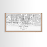 Minneapolis City Map, Minnesota Map, Map Art, Minimalist Wall Art, Wall Art, Canvas Art, Dorm Room Décor, Home Décor Wall Art, Gift For Dad