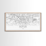 Moscow City Map, Russia Map, Map Art, Minimalist Wall Art, Wall Art, Canvas Art, European Wall Art, Russian Wall Print, Gift For Friend