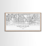 North Las Vegas City Map, Nevada Art, Map Print, Minimalist Wall Art, Wall Art, Canvas Art, Gamer Room Décor, Teacher Gift, Teen Boy Décor