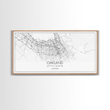 Oakland City Map, California Art, Map Print, Minimalist Wall Art, Wall Art, Canvas Art, Teen Room Art, Dorm Room Art, Graduation Gift
