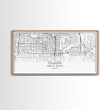 Omaha City Map, Nebraska Art, Map Print, Minimalist Wall Art, Wall Art, Canvas Art, Realtor Thank You, Wall Hanging, Farmhouse Décor