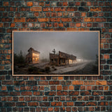 Abandoned Rustic, Western theme canvas art, ghost town canvas print, wild west saloon art, man cave wall art, living room art, Cowboys