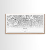Paris City Map, France Art, Map Print, Minimalist Wall Art, Wall Art, Canvas Art, European Art, Dorm Room Wall Art, Gift For Traveler
