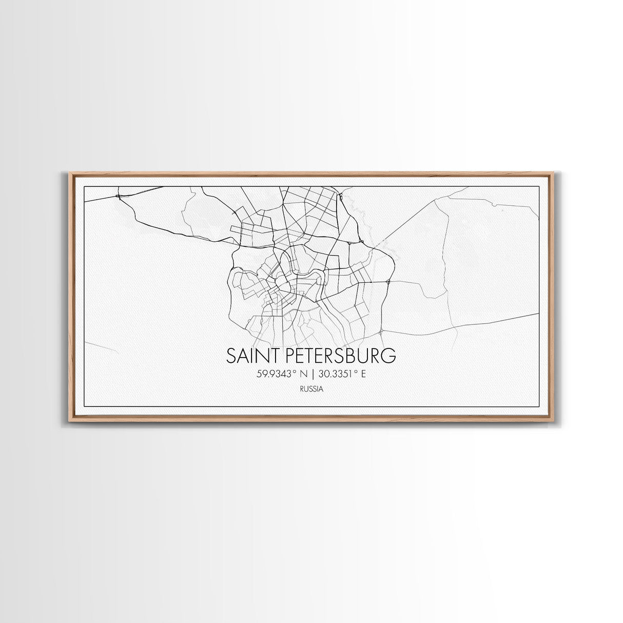 Saint Petersburgh City Map, Russia Art, Map Print, Minimalist Wall Art, Wall Art, Canvas Art, European Wall Art, Home Décor Prints, Office