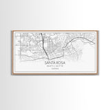 Santa Rosa City Map, California Art, Map Print, Modern Wall Art, Wall Art, Canvas Art, Modern House Art, Bedroom Prints, Nerdy Home Décor