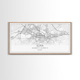 Sofia City Map, Bulgaria Art, Map Print, Modern Wall Art, Wall Art, Canvas Art, European Wall Art, First Home Gift, Boys Bedroom Décor