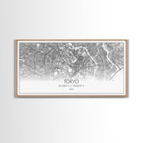 Tokyo City Map, Japan Art, Map Print, Modern Wall Art, Wall Art, Canvas Art, Asian Art Print, Gift For Coworker, Office Wall Art, Wall Décor