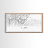 Toledo City Map, Ohio Art, Map Print, Modern Wall Art, Wall Art, Canvas Art, Bedroom Teen Girl Art, Gift For Realtor, Family Home Décor
