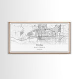 Tulsa City Map, Oklahoma Art, Map Print, Modern Wall Art, Wall Art, Canvas Art, Modern Office Art, Gift For Realtor, Home Décor Prints