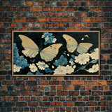 Butterfly canvas part, beautiful butterfly wall art, wall art for girls, living room art, guest room art