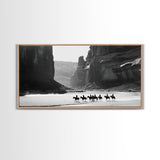 Horse Riders in Monument Valley, Stunning Framed Canvas Print for Living Room Wall Art, Bedroom Decor, Home Decor