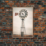 Rustic Farmhouse Home Decor, Windmill Photography Photo Print Art, Rustic Industrial Farmhouse Wall Art Picture, Country Landscape Picture