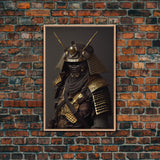Samurai Japanese Art Ukiyo-e style Framed Canvas Print, Samurai Japanese Art Canvas Wall Art, Canvas Art Home Decor, Japanese Art Home Decor