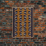 Art Deco Pattern Wall art - Framed Canvas Print - Art Deco - Abstract nature - Orange art - Patterns art - Beautiful art - Living room art
