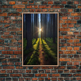 Sunset Wall Decor, Nature Print, Forest Path Wall Art, Trees Wall Art, Photography Print, Wall Decor, Canvas Print, Wall Art, Framed Canvas