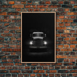 Truck Wall Art, Headlights, Man Cave Art, Black And White Print, Minimalist Print. Wall Decor, Canvas Art, Wall Art, Framed Canvas Wall Art