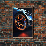 Car Guy Wall Art, Exotic Super Car Deep Dish Rims, Office or Man Cave Art, Automotive Photography, Sports Car Wall Art