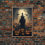 Halloween Art Print, Dark Fantasy Art, Dark Wall Art, Spooky Decor, Goth Decor, Canvas Print, Wall Art, Vertical Print, Creepy Wall Art