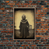 Creepy Wall Art, Horror Home Decor, Scary Wall Art, Spooky Halloween Canvas Print, Wall Art, Vertical Print, Home Decor, Wall Decor